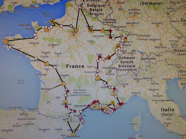France - a road trip of +/- 6.000 km